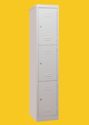 lk303 single column 3 compartment steel locker