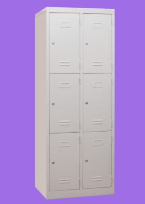 lk306 double column 6 compartment steel locker