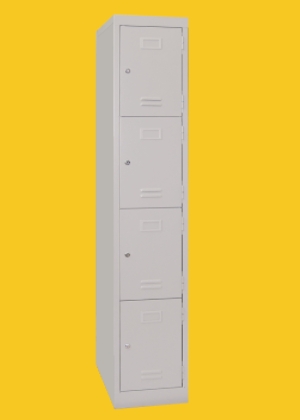 lk404 single column 4 compartment steel locker