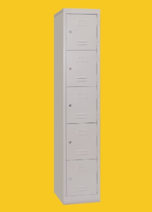 lk505 single column 5 compartment steel locker