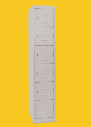 lk606 single column 6 compartment steel locker