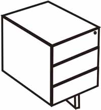 forum 3 drawer hanger cabinet illustration.