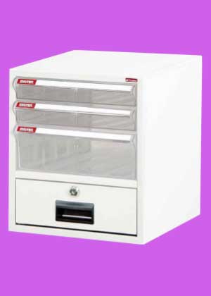 a4-104k with 2 a4-p &amp; 1 a4-h drawers + 1 lockable drawer
