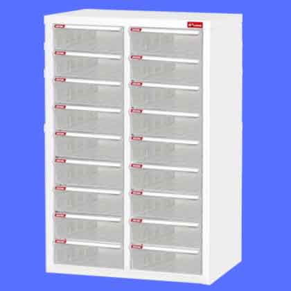 a4-218h double column data chest with 18 a4-h drawers