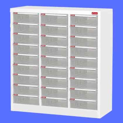 a4-327h triple column data chest with 27 a4-h drawers
