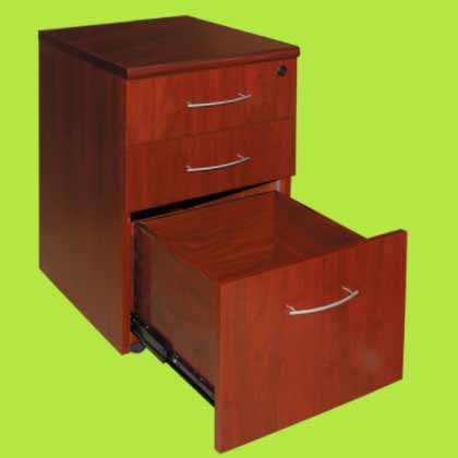veneer 3 drawer mobile cabinet photo