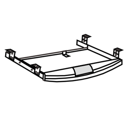 kd-02 plastic keyboard drawer illustration