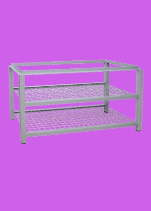 lk090t steel locker stand with 2 fixed shelves