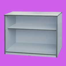 laminated open shelf cabinet picture